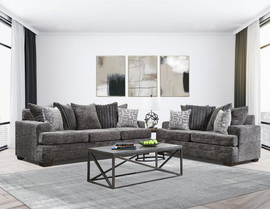 267507 Charcoal Sofa & Loveseat Set
