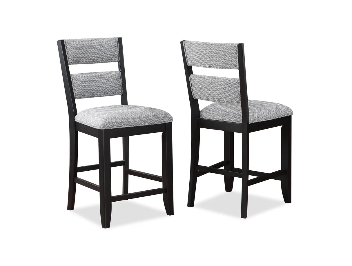 6pcs Frey Black & Gray Counter Height Dining Set