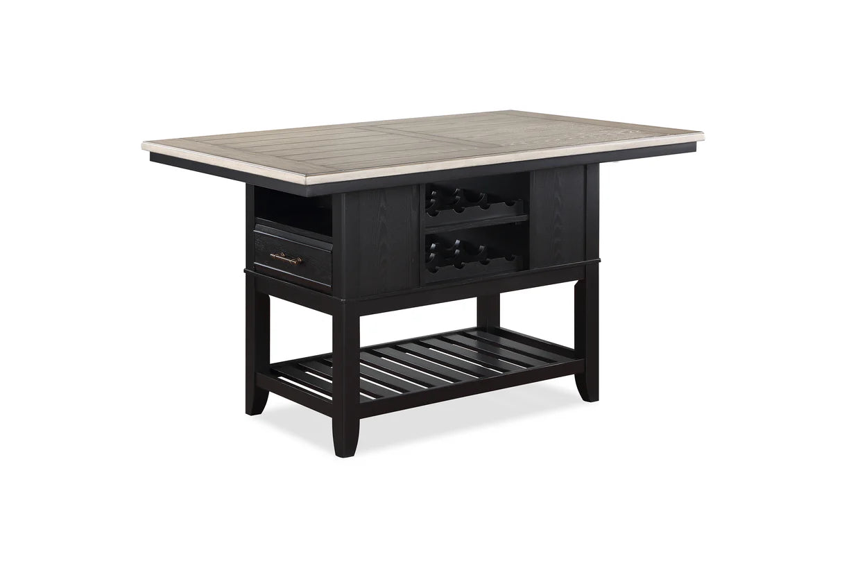 6pcs Frey Black & Gray Counter Height Dining Set