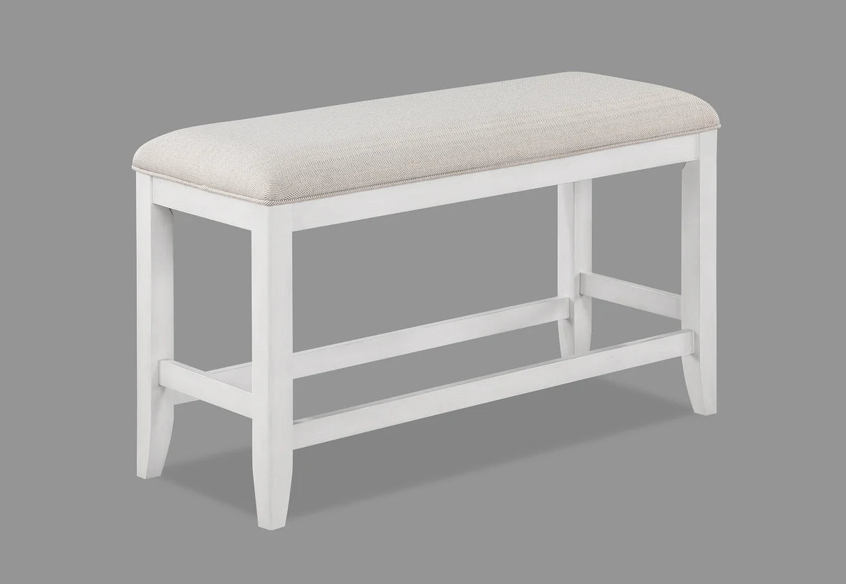 6pcs Wendy White Counter Height Dining Set