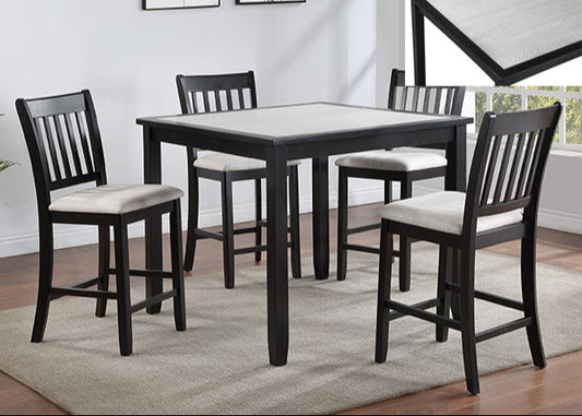 5pcs Salvador Counter Height Wood Dining Set