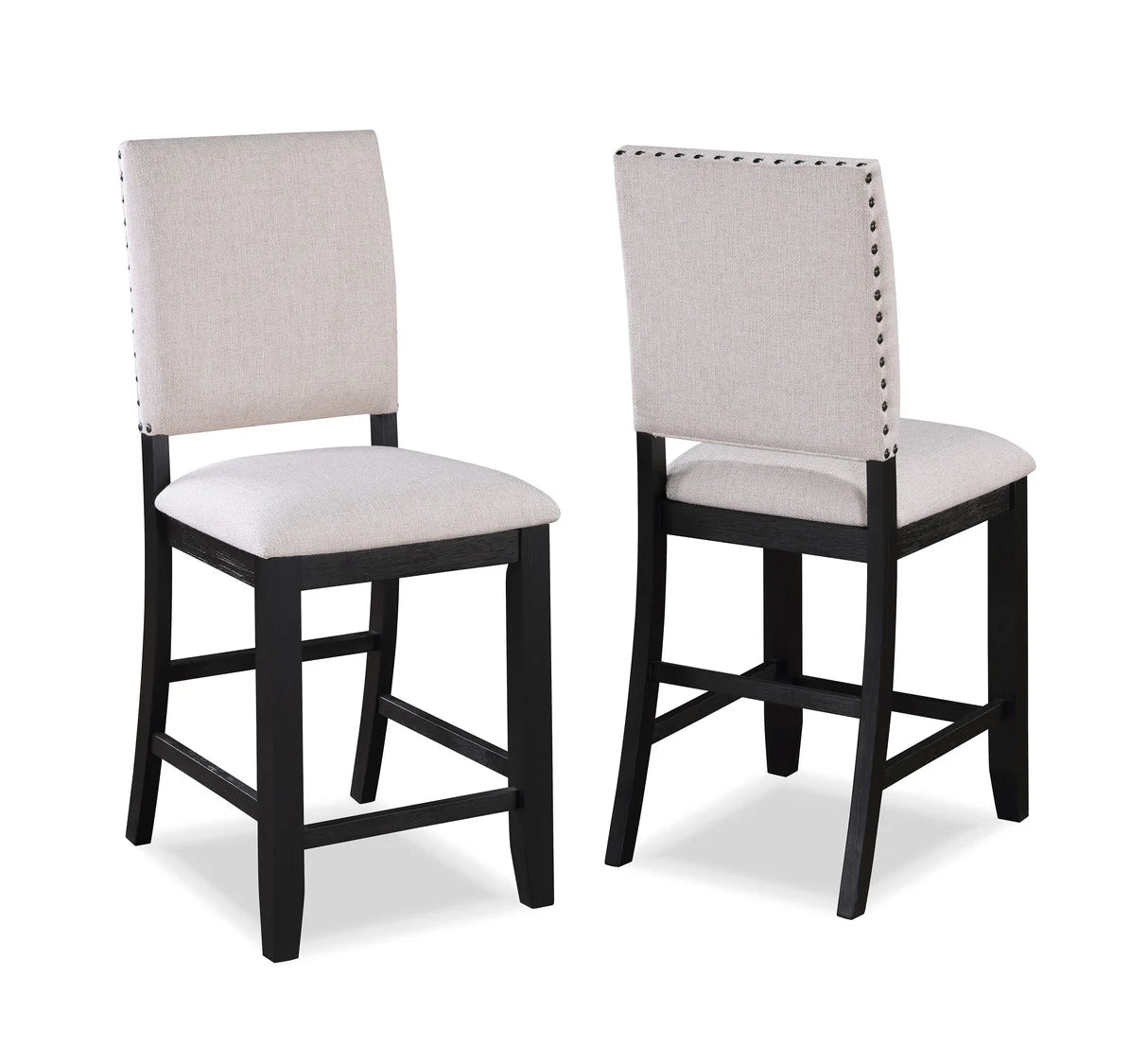 6pcs Regent Charcoal Black Counter Height Dining Set