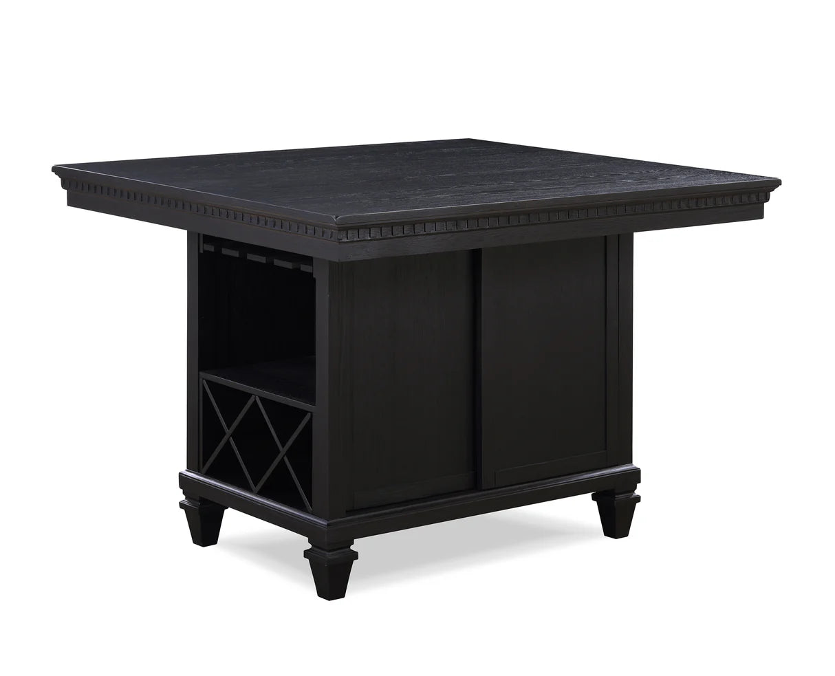 6pcs Regent Charcoal Black Counter Height Dining Set