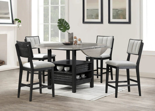 5pcs Cline Light Grey Counter Height Dining Set