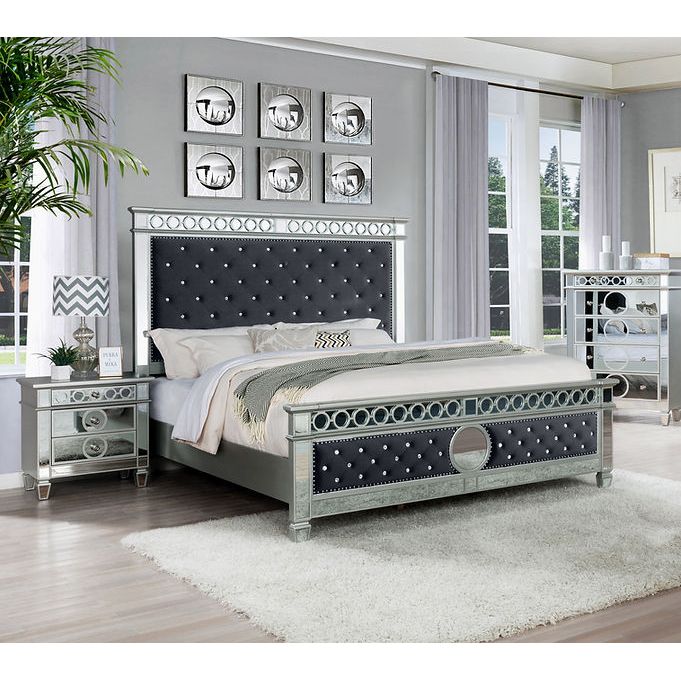B1852 Bella (Grey Velvet) - Queen