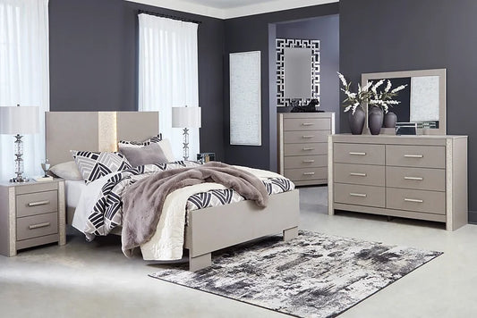 5pcs Warm Silver Bedroom Set