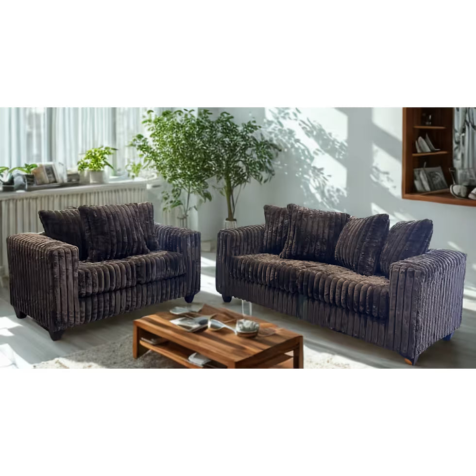 S300 Gia (Chocolate) - Sofa & Loveseat