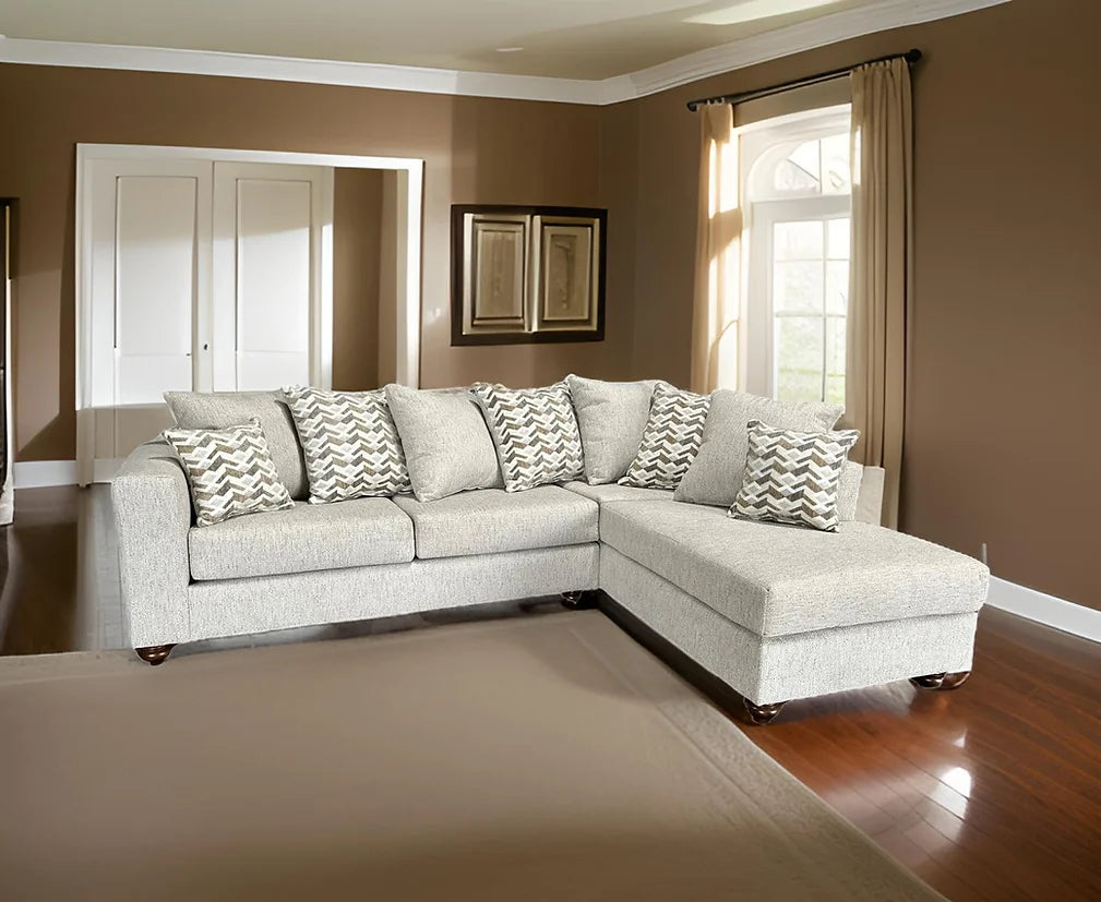 S325 Decora Light Grey Fabric Sectional