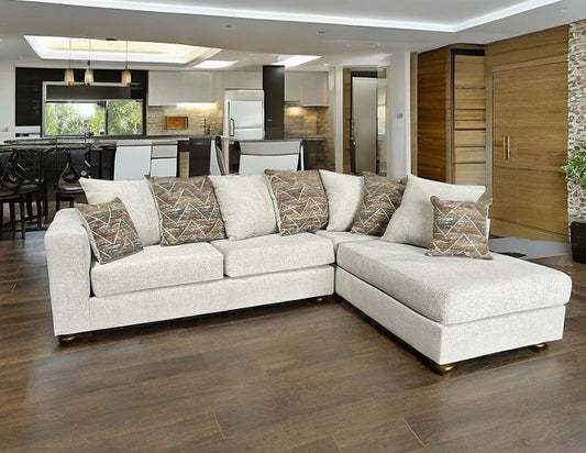S325 Decora Beige Fabric Sectional