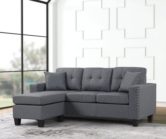 Cris Dark Gray Reversible Sectional