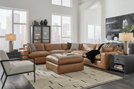 Ashley 309-01 - 5PC Genuine Leather Sectional