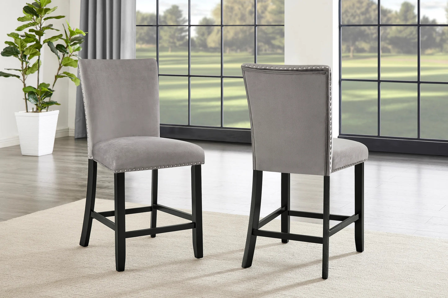 7pcs D181 Larry Counter Height (Grey) Dining set