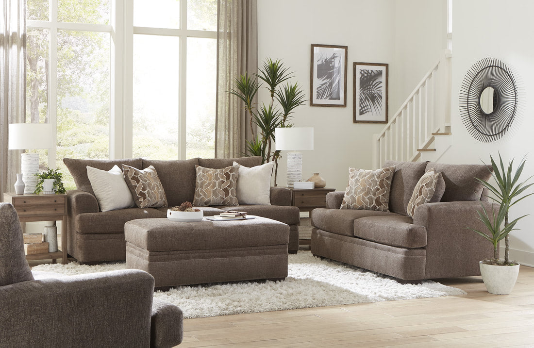 3650 Mocha Sofa & Loveseat Set
