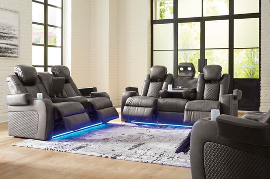 3pcs or 2pcs Ashley 366-02 Brown Power Reclining Sofa Set