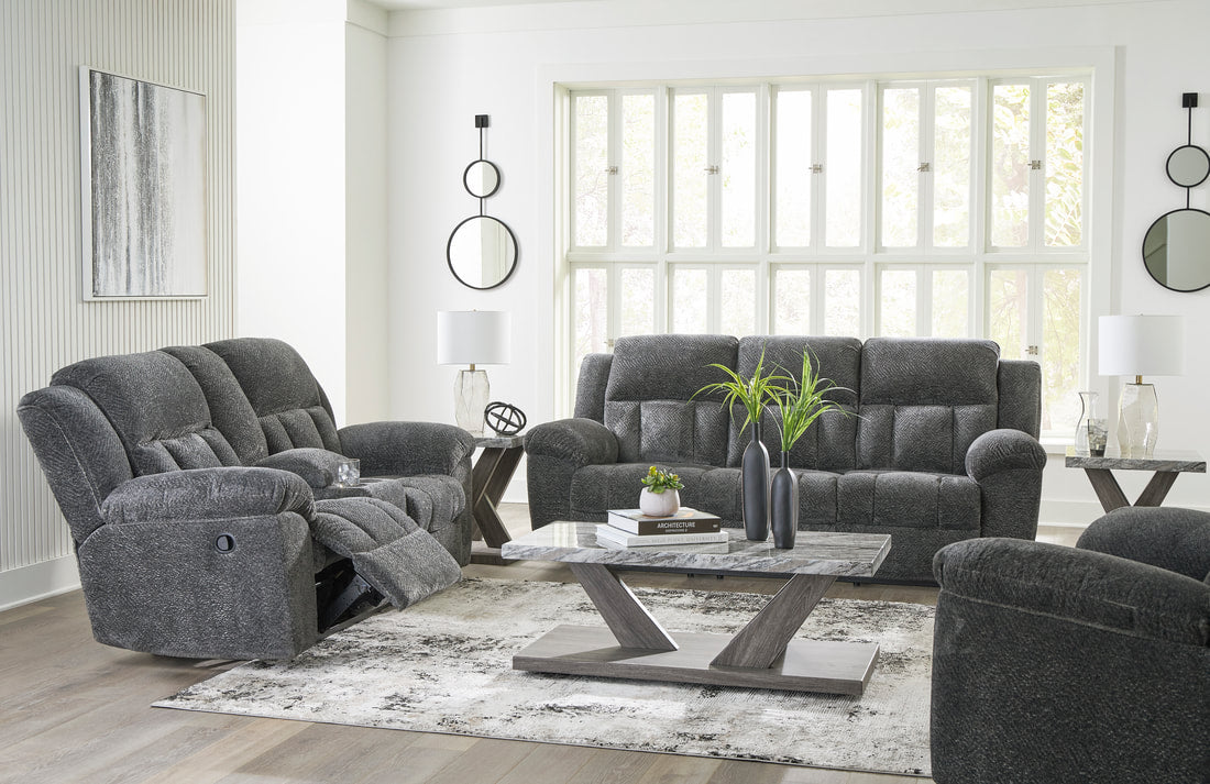 Ashley 374-06 Graphite Reclining Sofa Set