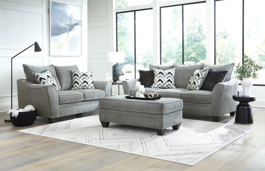 3850 Grey Oversized Sofa & Loveseat Set