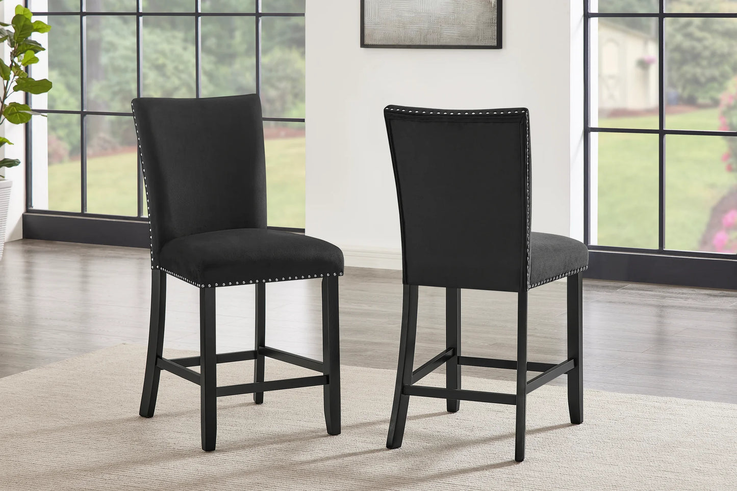 7pcs D181 Larry Counter Height (Black) Dining set