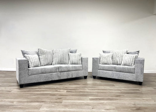 410 Grey Sofa & Loveseat Set
