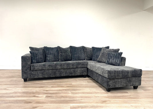 410 Charcoal Fabric Sectional
