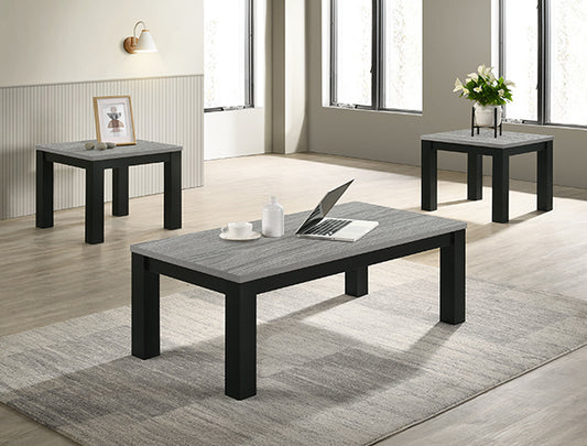 3pcs 4168 Theo Grey Cocktail Table Set