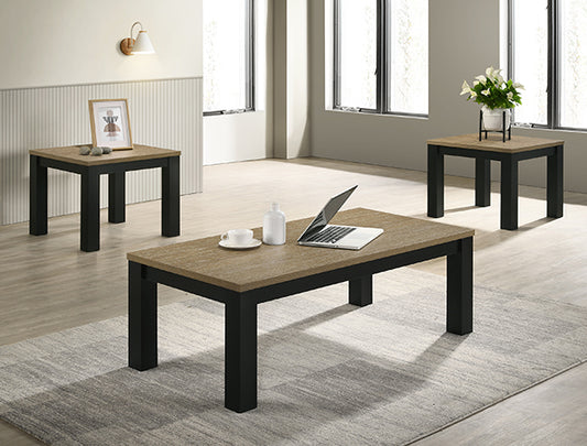 3pcs 4168 Theo Natural Cocktail Table Set
