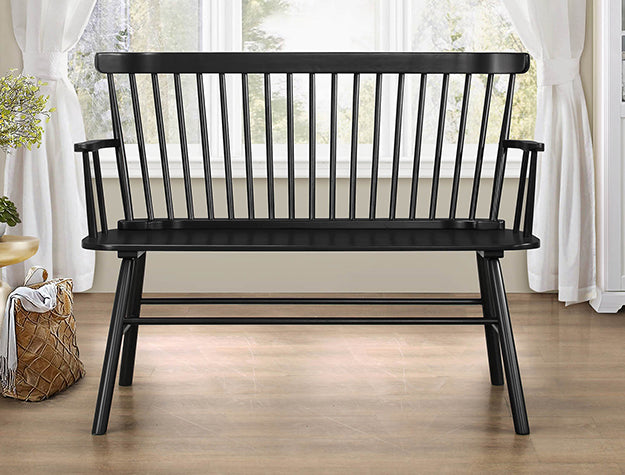 4185-bench-bk Jerimiah Spindleback Bench Black