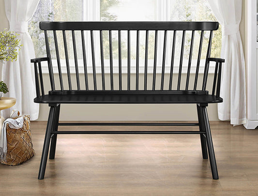 4185-bench-bk Jerimiah Spindleback Bench Black