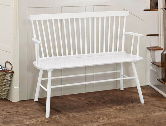 4185-bench-bk Jerimiah Spindleback White Bench