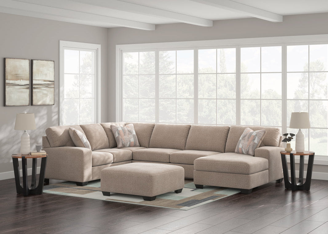 Ashley 484-04 Brownish Fabric 3pc Sectional
