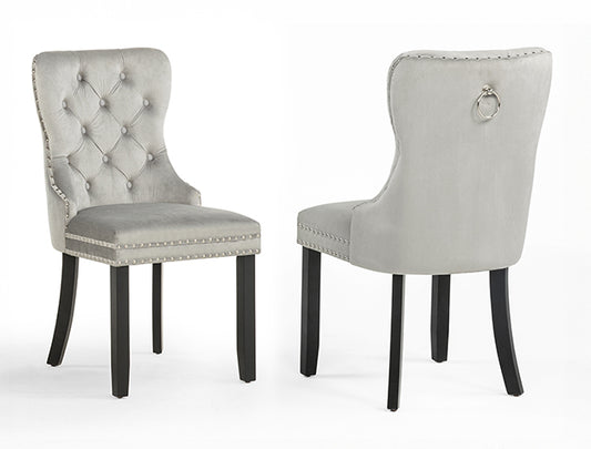 ARABELLA ACCENT CHAIR L.GREY VELVET