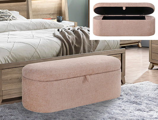 4924mv-bench Philipa Storage Bench- Mauve Tweed