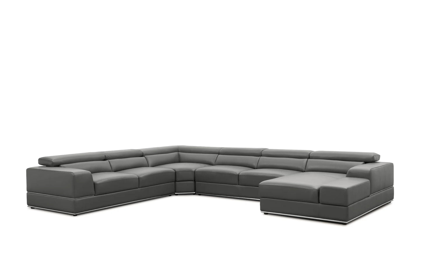 MI-5107 Nella 4pcs  Sectional Sofa Dark Grey