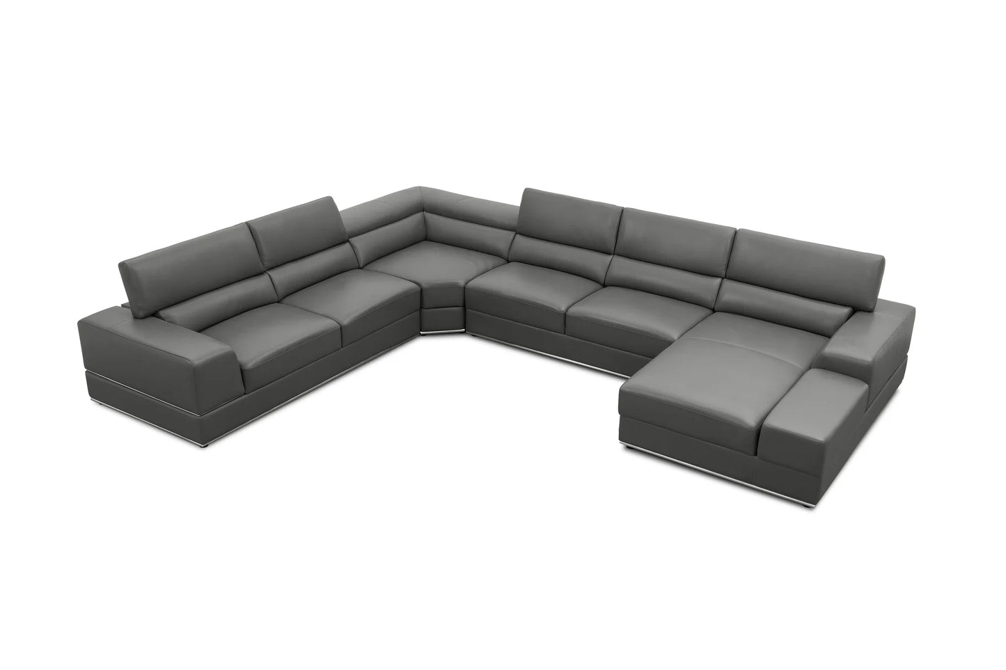 MI-5107 Nella 4pcs  Sectional Sofa Dark Grey