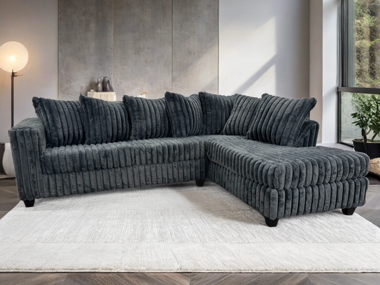 510 Charcoal Fabric Sectional