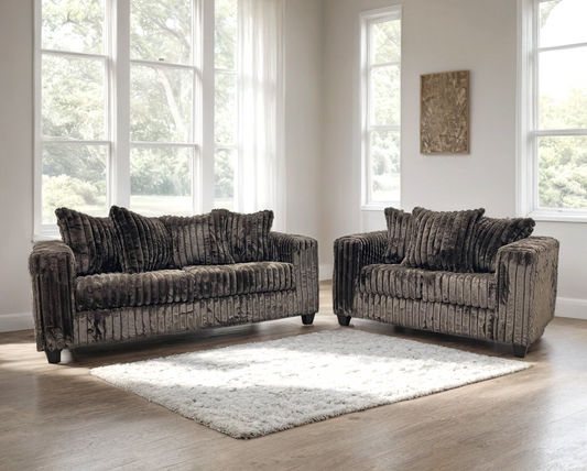 510 Chocolate  Sofa & Loveseat Set