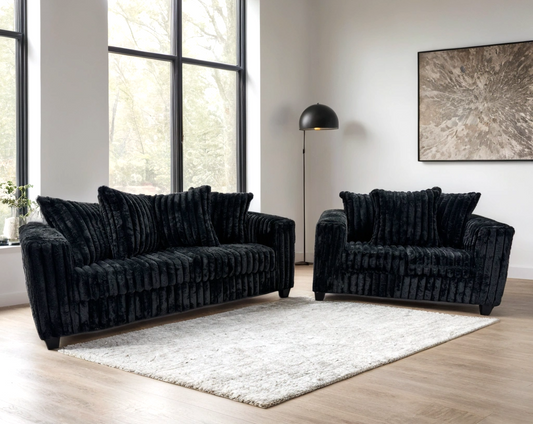 510 Black Sofa & Loveseat Sofa Set