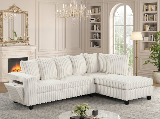 518 - Reversible Beige Sectional