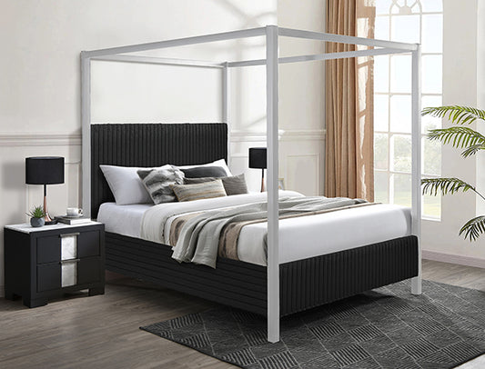 5262BK Cora Black Canopy Bed Frame