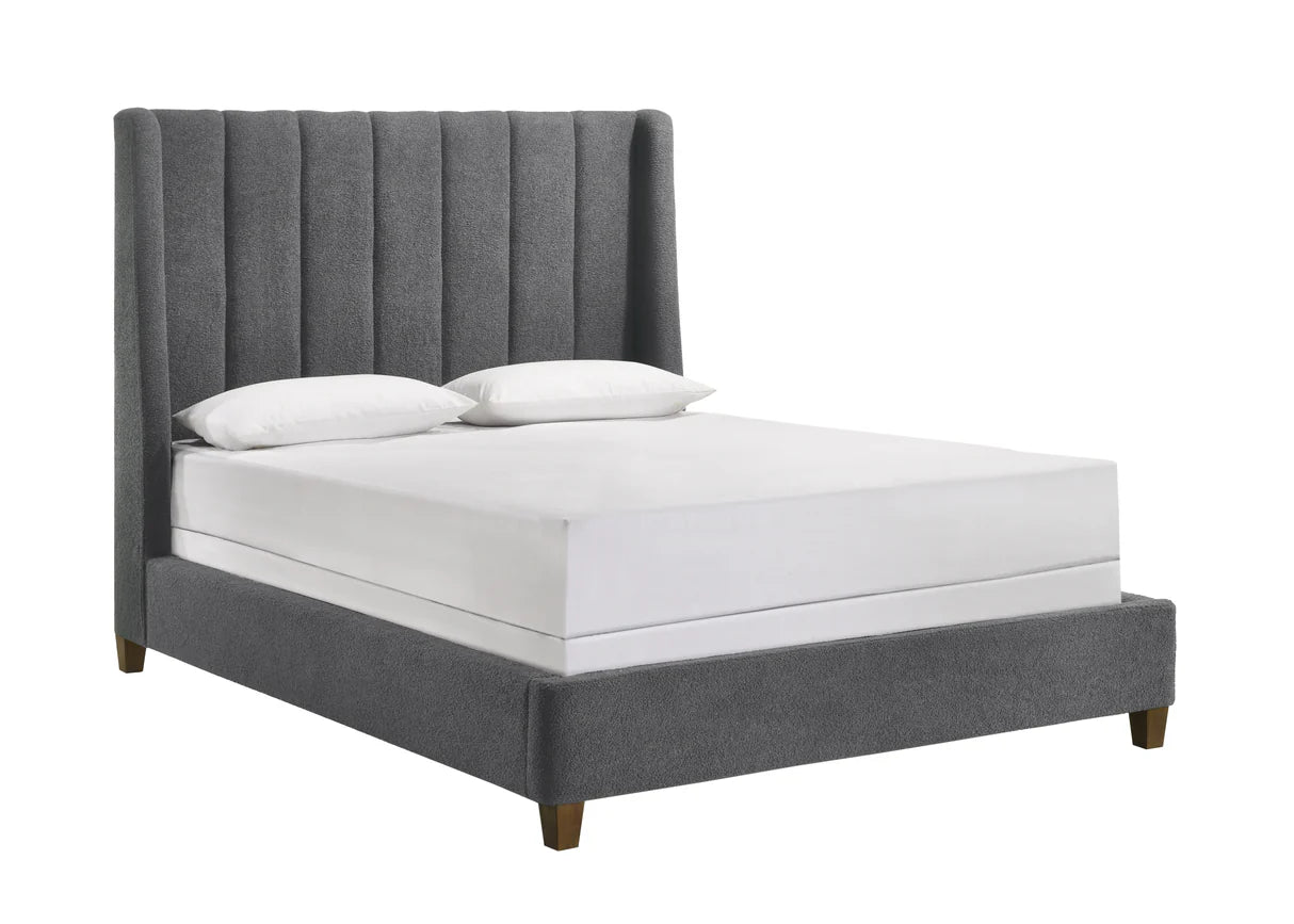 Agnes Charcoal Boucle Bed Frame