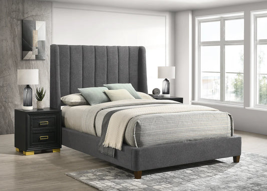 Agnes Charcoal Boucle Bed Frame