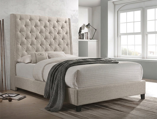 CHANTILLY Q HEADBOARD OAT TWEED