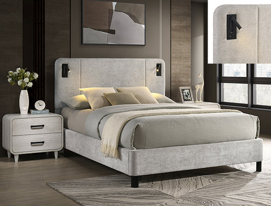 FREYA QUEEN HB/FOOTBOARD TAUPE