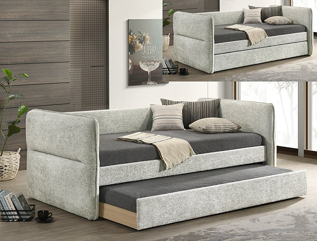 PHILIPA DAYBED ARM+SLAT-L.GY TWEED