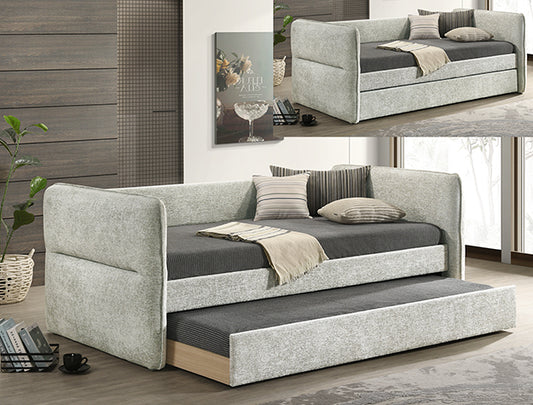 PHILIPA DAYBED ARM+SLAT-L.GY TWEED