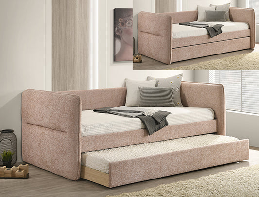 PHILIPA DAYBED ARM+SLAT-MAUVE TWEED