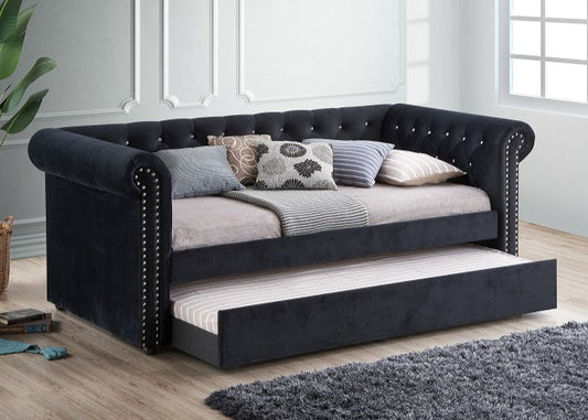 5332 Ellie Black Daybed with Trundle