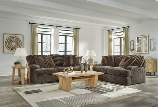 Ashley 537-02 Chocolate Sofa & Loveseat
