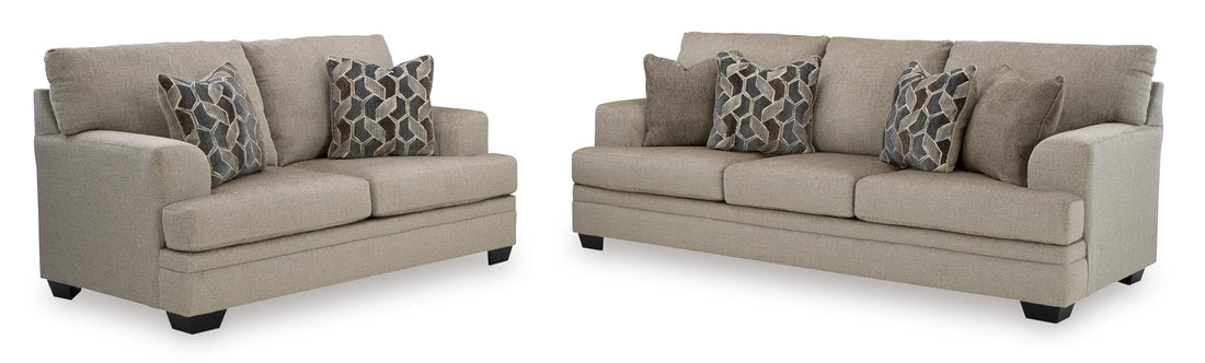 Ashley 595-04 Taupe Sofa & Loveseat Set