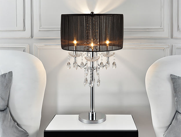 CHANDELIER TABLE TOUCH LAMP 29.5"H