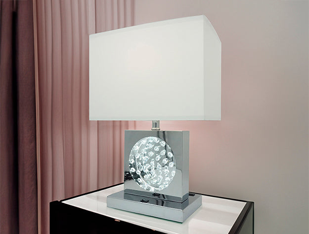 TABLE LAMP CHROME-LED ACCENT